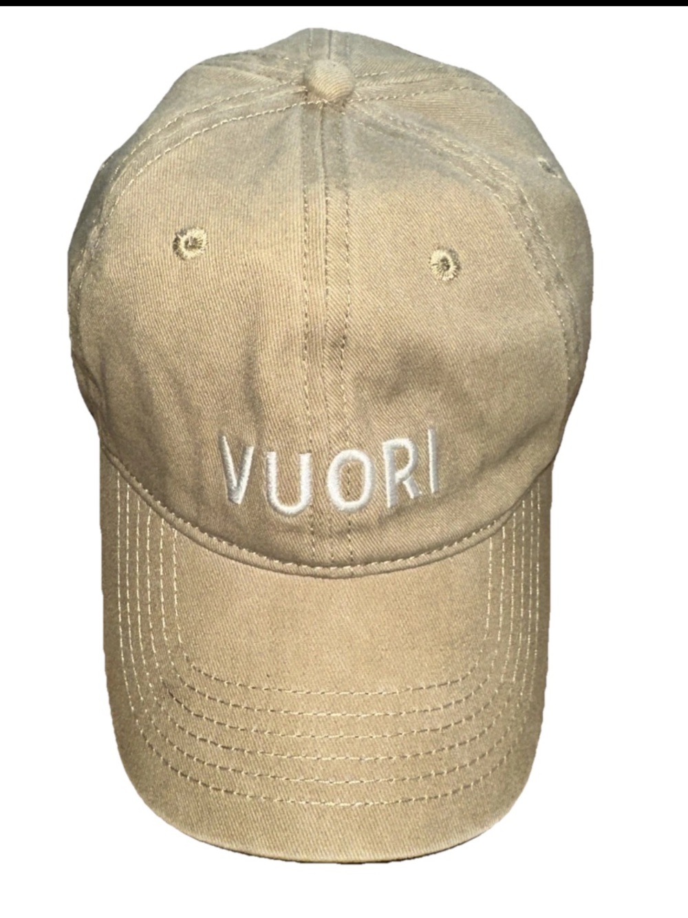 Vuori Hat Adjustable Buckle Snapback Baseball Cap Tan Beige Khaki